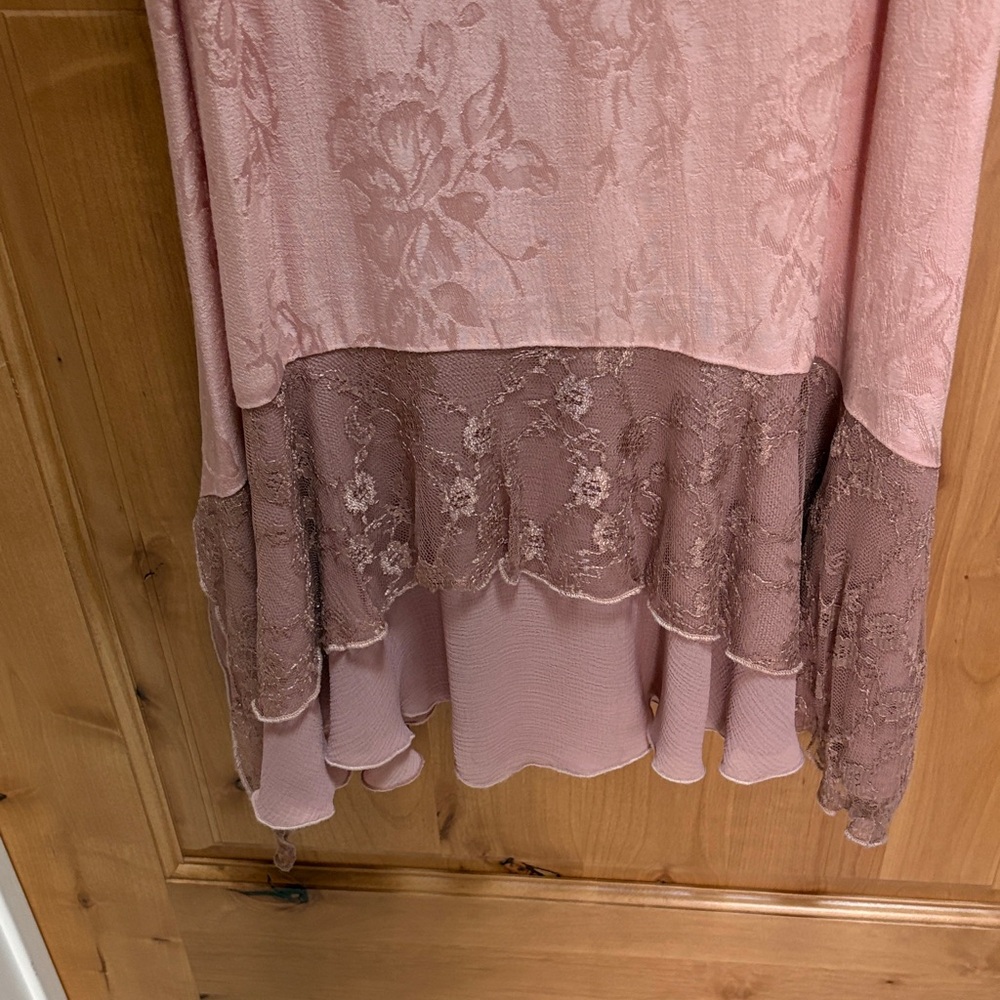 Elegant Pink Lace Maxi Dress - Picture 4 of 9